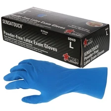 MCR SAFETY 5049L Disposable Gloves,Rubber Latex,L,PK50 392D15