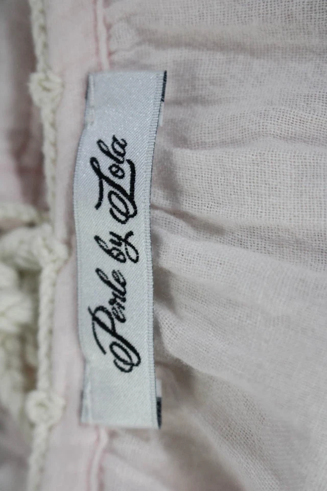 Blusa Perle By Lola Mujer Bordada Mangas Largas Rosa Algodón Talla Pequeña Foto 4 de 4