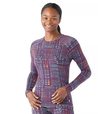 $115 Smartwool Women's Classic Thermal Merino Wool Base Layer Top-Purple-Medium
