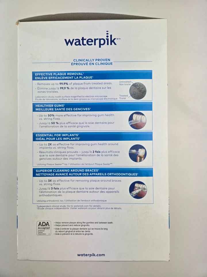 Waterpik Acuario hilo dental de agua para limpieza de dientes, encías, aparatos ortopédicos, negro, Foto 3 de 4