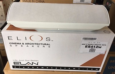 Elan Elios  ES412 Wall Mount LCR Dual 4.5'' Speakers with Tweeter White  ES412W