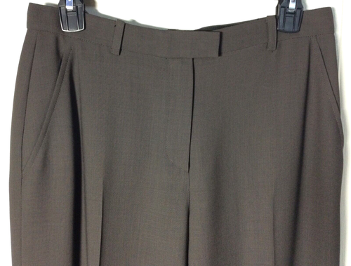 Vintage Armani Collezioni ITALY 100% Wool Front & Back Pleat Pant Sz 8 Italy 44 - Picture 2 of 8