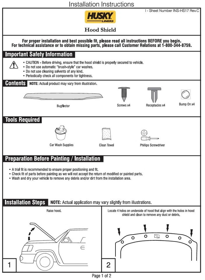 Protector de capó BugFlector II deflector protector contra insectos para Toyota 4Runner 1996-2002 Foto 4 de 4