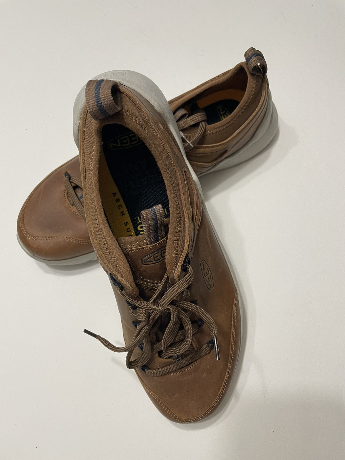 Keen Sneakers basse da trekking sportive in pelle marrone Uomo taglia 9