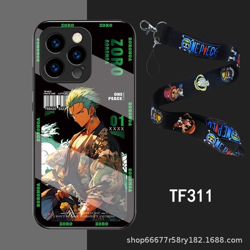 One Piece Anime Für iPhone 11 12 13 14 15 16 Case Hülle Schutzhülle Glas + Band - 第 1/2 張圖片