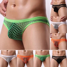 Men Mesh Low Rise Brief Bikini See Through Swimwear Underwear Trunks Beachwear ý