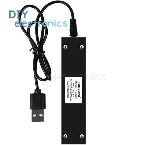 Caricabatterie 1/4 slot ricarica intelligente per batteria ricaricabile agli ioni di litio 18650 USB US - Foto 6 di 11