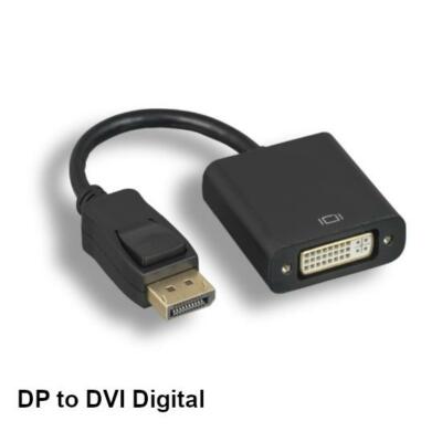 DisplayPort 1.2 Male with Latch to DVI Female Adapter Video 1080p for TV Monitor