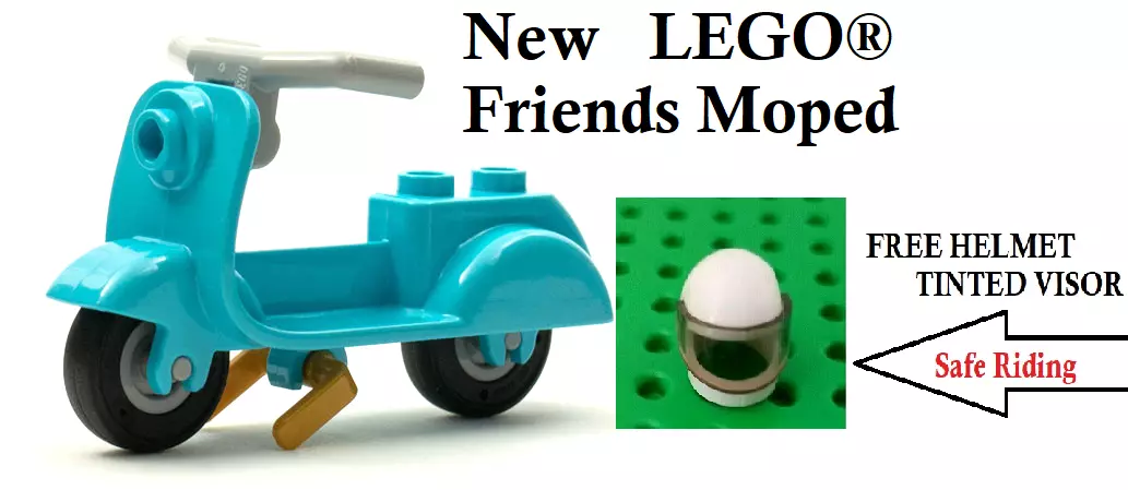 LEGO Vespa Friends Moped Motorcycle Scooter Mini Doll FREE HELMET &  Kickstand