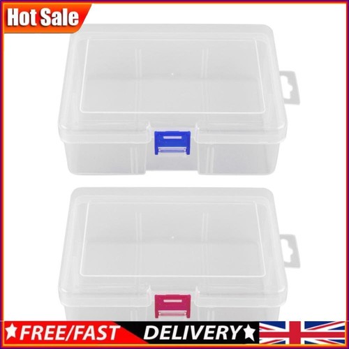 Transparent Beads Crafts Case Portable Plastic Desktop Container for Home Office