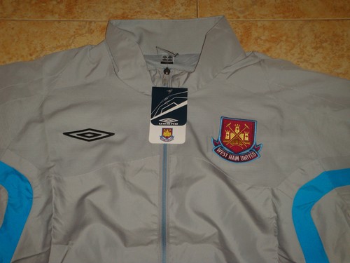 Traje de presentación de fútbol West Ham Inglaterra Umbro gris martillos - Imagen 4 de 7