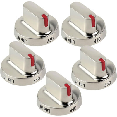 Upgraded 5pcs DG64-00472A / DG64-00347A Stove knob Compatible with Samsung Stove