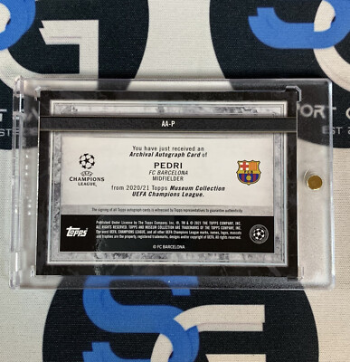2020-21 Topps UEFA UCL Museum Archival Autograph Pedri FC