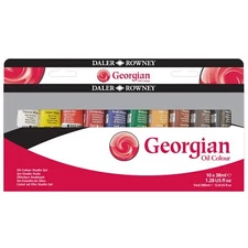 Daler-Rowney Georgian Oil Paint Selection Set 10/Pkg-Assorted Colors(Pack of 1)