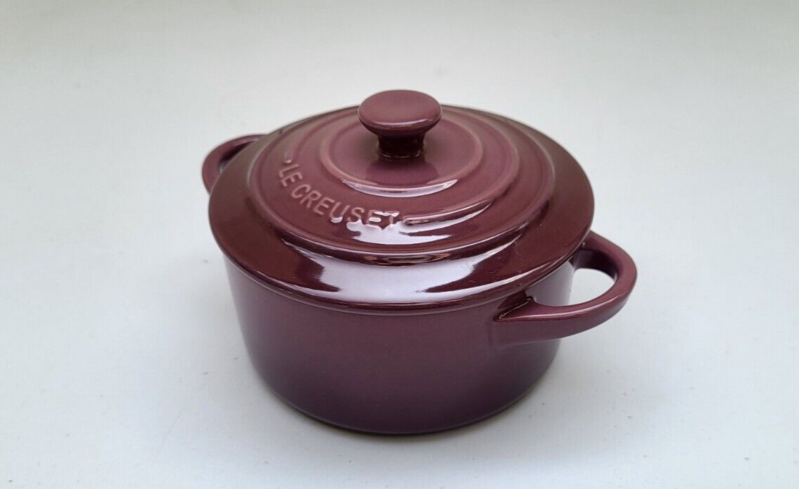 Rare! Le Creuset Mini Cocotte w/ Lid - 8 Oz - Fig - NIB | eBay