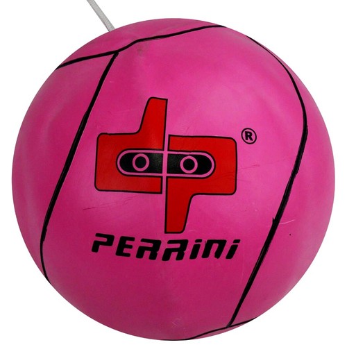 PERRINI Boule d'attache rose avec corde de 11 pieds - Boule de jeu pour aire de jeux extérieure