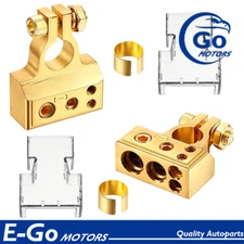 0 4 6 8 10 AWG Gauge Car Positive Negative Battery Terminal Clamp W/ Protection