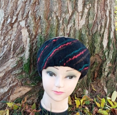 Unisex felt merino wool headband for any size.back ribbon.hair band.felt...
