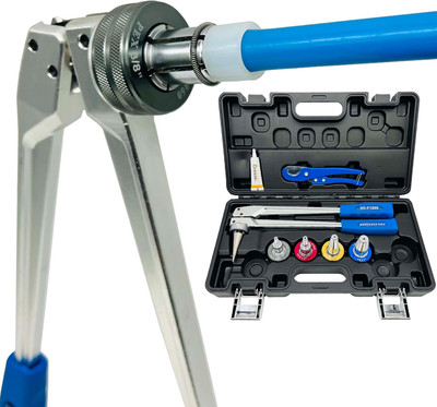 IBOSAD Manual PEX Pipe Expander Tool Kit with 3/8'',1/2'',3/4'',1'' Expansion Heads 