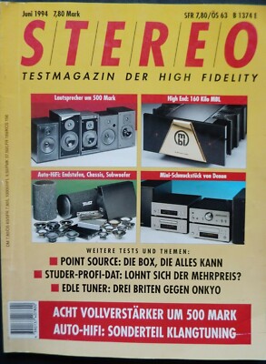 STEREO 6/94,  CRUNCH CTS 10,CALIBER CB 12,EMPHASER,PYLE RP 1000,QUADRAL BP 217 S
