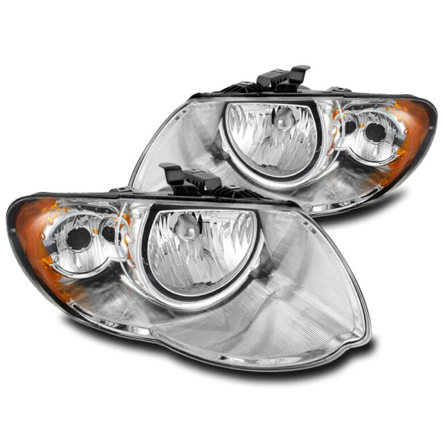 Chrysler Town And Country Headlight Replacement For 2005 2006 2007 Chrysler Town & Country Chrome Replacement Headlight