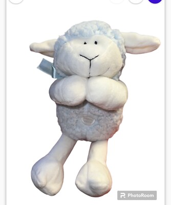 STEPHAN BABY BLUE PLUSH MUSICAL PRAYING LAMB PLAYS 