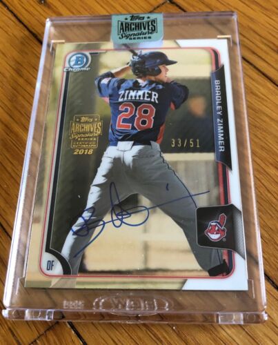 Bradley Zimmer 2018 Topps Archives Signatures Auto 33/51 2015 Bowman Draft - 第 1/3 張圖片