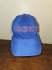 KU University Of Kansas Jayhawks Hat Cap Original Adidas Blue Adj Curved Brim