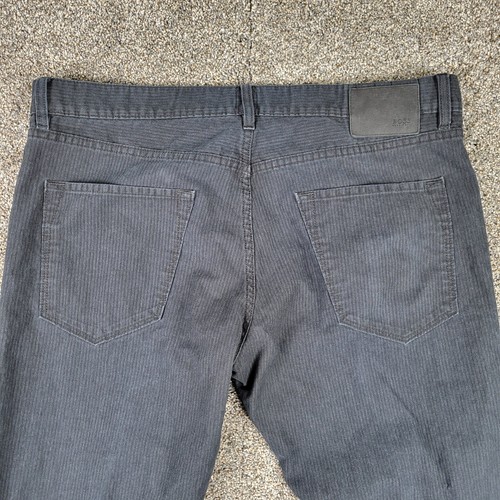 Hugo Boss Jeans Mens 38x30 Black Maine Micro Corduroy Like Straight Leg Pants - Picture 9 of 21