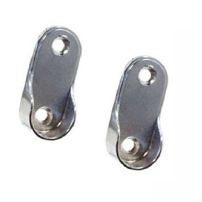 4 Supporti Per Asta Armadio - In Lega Di Zinco Nichelato | Per Tubi Fino A 16mm | Facili Da Installare - Foto 12