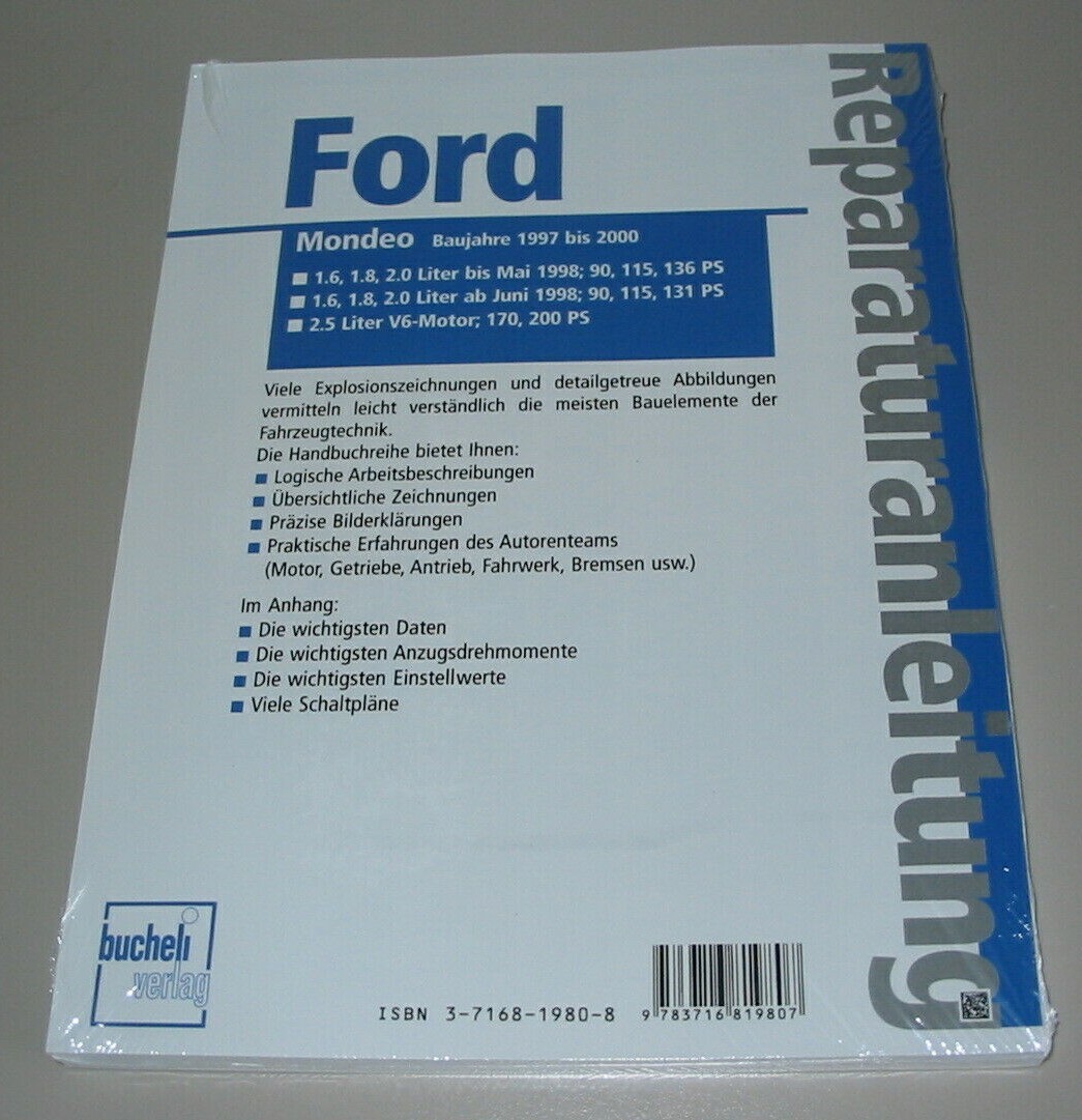 Thumbnail - Reparaturanleitung Ford Mondeo 1,6 / 1,8 / 2,0 16v / 2,5 V6 1997 -