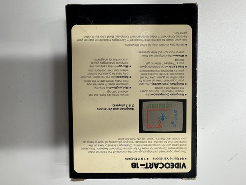 Fairchild Channel F VideoCart 18 Hangman Game Complete CIB/ Tested - Picture 7 of 7