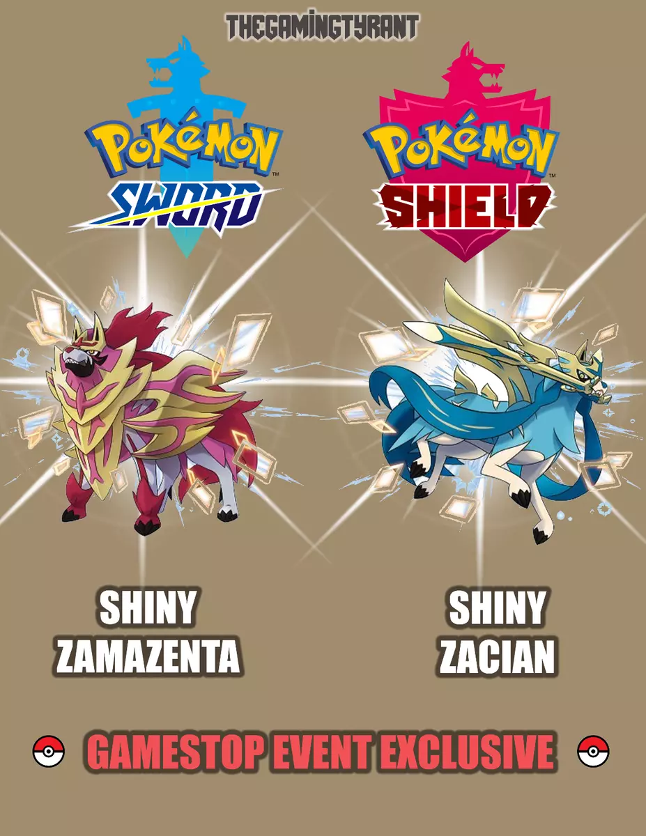 Shiny Zacian, Zamazenta event coming to GameStop