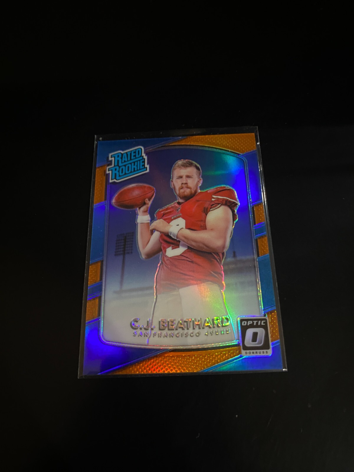 C.J. Beathard 2017 Donruss Optic Orange Prizm /199 RC 49ers 170 PWE