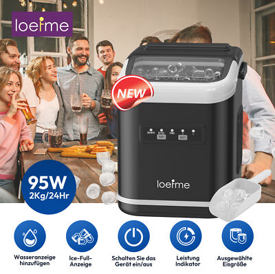 Eiswürfelbereiter Icemaker 1.4L Mit Griff Tragbar Eisgetränke SelbstreinigungNEU