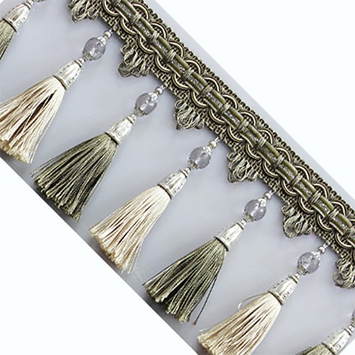 Beaded Lace Curtain Sewing Tassel Fringe Trim Upholstery Curtain Ribbon Supplies - Picture 17 of 19