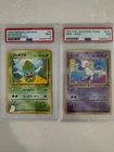 PSA 9 Bulbasaur 1999 Japanese + PSA 7 Mew Holo 1997 Fossil Pokémon Slabs 🔥