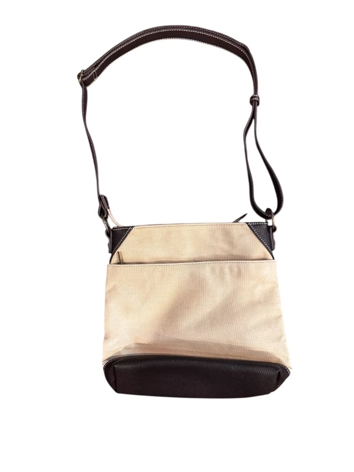 Холщовая сумка через плечо Chala Bird коричневая бирюзовая веганская кожа сафари сумка с короткими ручками сумочка - Изображение 2 из 4