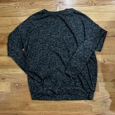 Athleta Women's Cozy Heathered Black Sweater Rayon/Poly/Span Sz XXS EUC