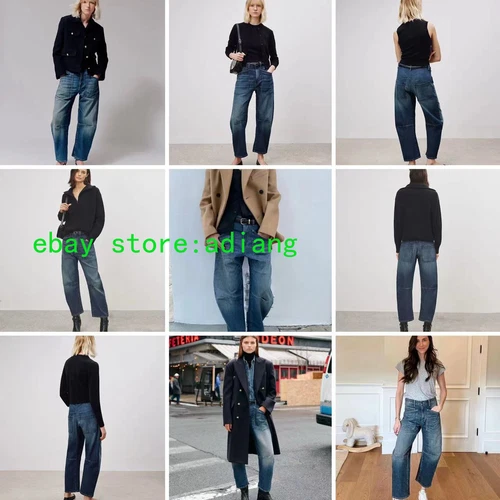 Nili Lotan Womens Vintage Blue Fit Ankle Pants Relaxed Ultra-soft Cotton Denim - Picture 2 of 4