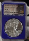 2017 P Philadelphia Mint Silver Eagle $1 NGC MS69 Blue Core Slab