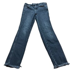 We the Free Free People Black Skinny Jeans Raw Hem Size 29 Women