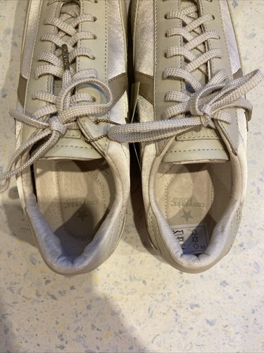 Converse Solo Dash Ox 38,5 Crema Dorado Beige Mujer Cuero Textil Estrella Marqués NUEVO - Imagen 8 de 17