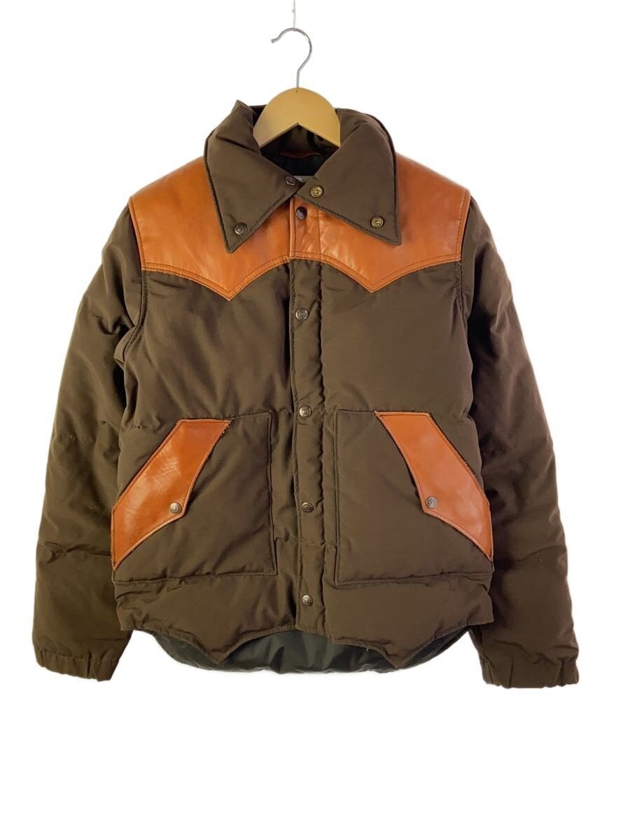 Schott Down Jacket Nylon Brown M - image 1