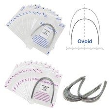 100Pcs Dental Orthodontic Arch Wire NiTi Stainless Steel Round Rectangular Ovoid