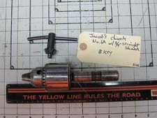 JACOBS DRILL CHUCK 6 WITH STRAIGHT SHANK 0-3/4 AND KEY, Used