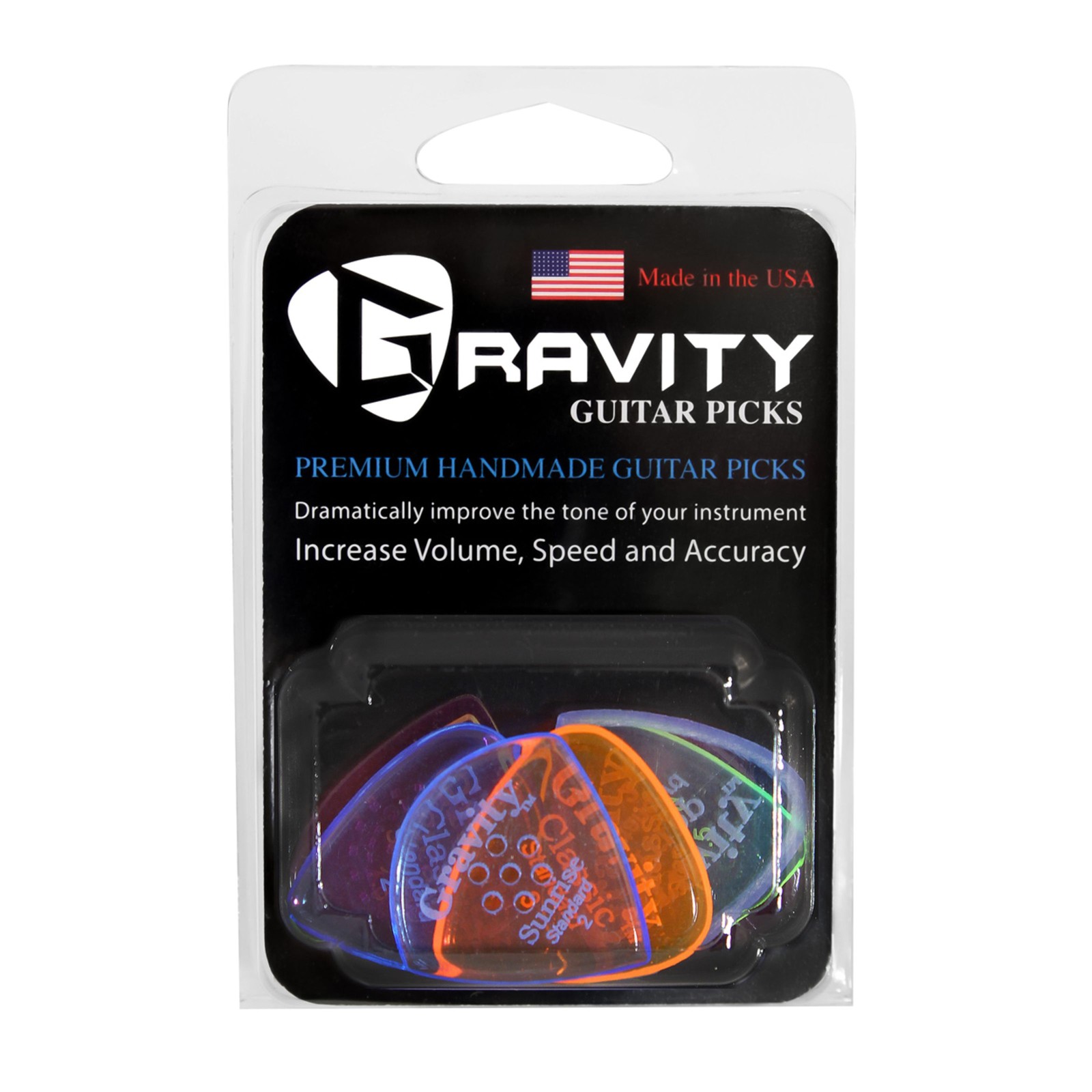 Gravity Guitar Picks GVARST Variety Pack Standard 8-Pack 7090₽
