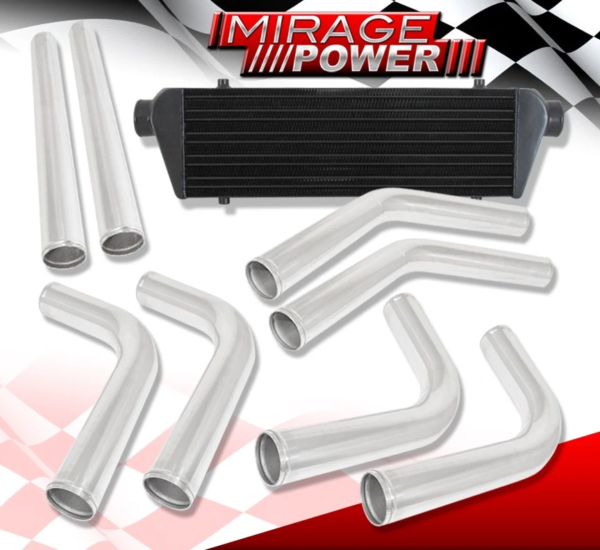 Turbocharger 2.5" Aluminum Piping Kit High Power Fmic Front Mount Intercooler Foto 2 de 4