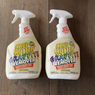 #ad 2 Krud Kutter GRAFFITI REMOVER Remove Aerosol Paint Enamel Marker Crayon 32oz $34.99