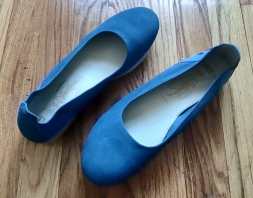 Fly London Cupido Flats Electric Blue Leather Round Toe Slip On Women's Shoes 38 - Picture 20 of 24